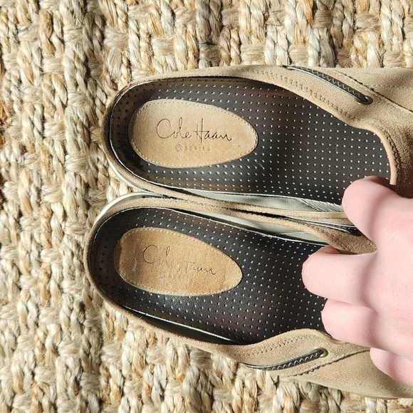 Cole Haan Air Brown Leather Tassel Performance Slides Shoes Women Sz 8B - Picture 5 of 15